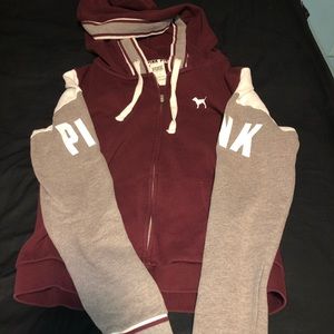 Victoria’s Secret Maroon Full Zip